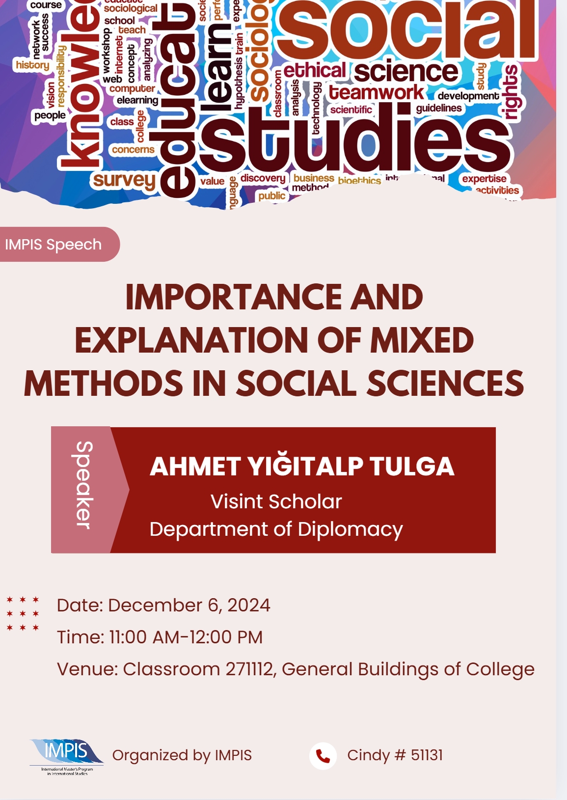 【Events】12/6 Importance and Explanation of Mixed Methods in Social Sciences